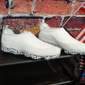 Nike White and Orange Women's Sneakers